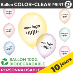Ballon COLOR-CLEAR print 27cm | 10 Jours
