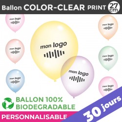 Ballon COLOR-CLEAR print 27cm | 30 Jours