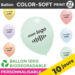 Ballon COLOR-SOFT print 27cm | 10 Jours