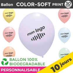 Ballon COLOR-SOFT print 30cm | 10 Jours