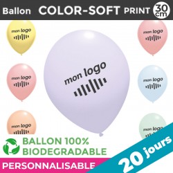 Ballon COLOR-SOFT print 30cm | 20 Jours