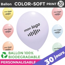 Ballon COLOR-SOFT print 30cm | 30 Jours