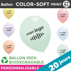 Ballon COLOR-SOFT print 27cm | 20 Jours