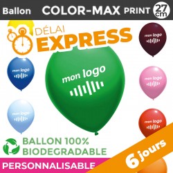Ballon Personnalisé COLOR-MAX print 27cm | Prioritaire | 6 Jours