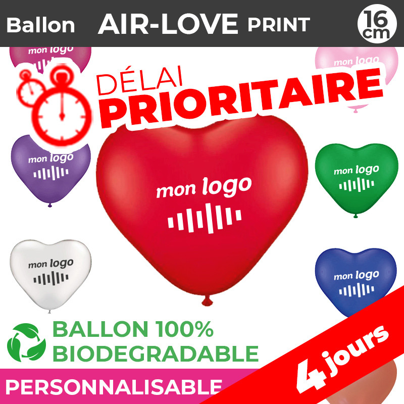Ballon personnalisé en forme de coeur express