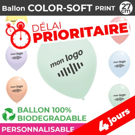 Ballon COLOR-SOFT print 27cm | Prioritaire | 4 Jours